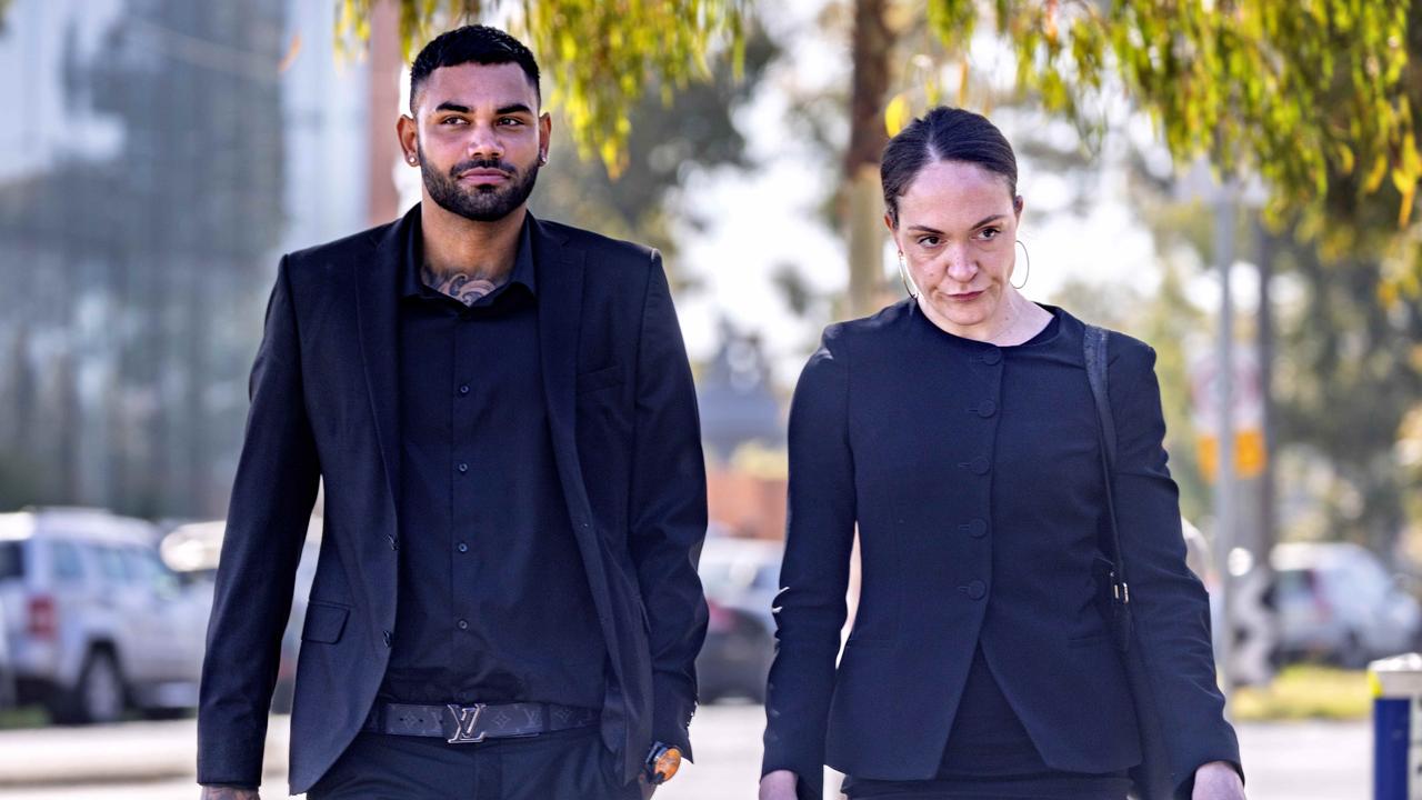 Thomas with his lawyer Sally Vardy. Picture: NewsWire/David Geraghty