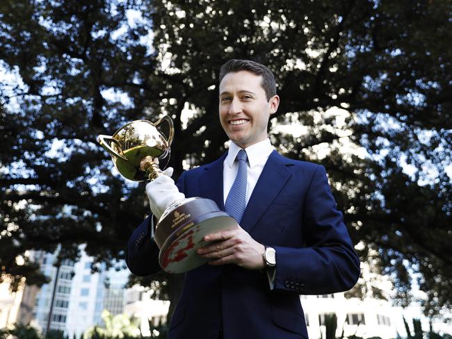 28/8/19: Tom Waterhouse who  is now running his own professional punting and tipping service after leaving his bookmaker business last year. Pictured at The Rocks in Sydney. John Feder/The Australian.