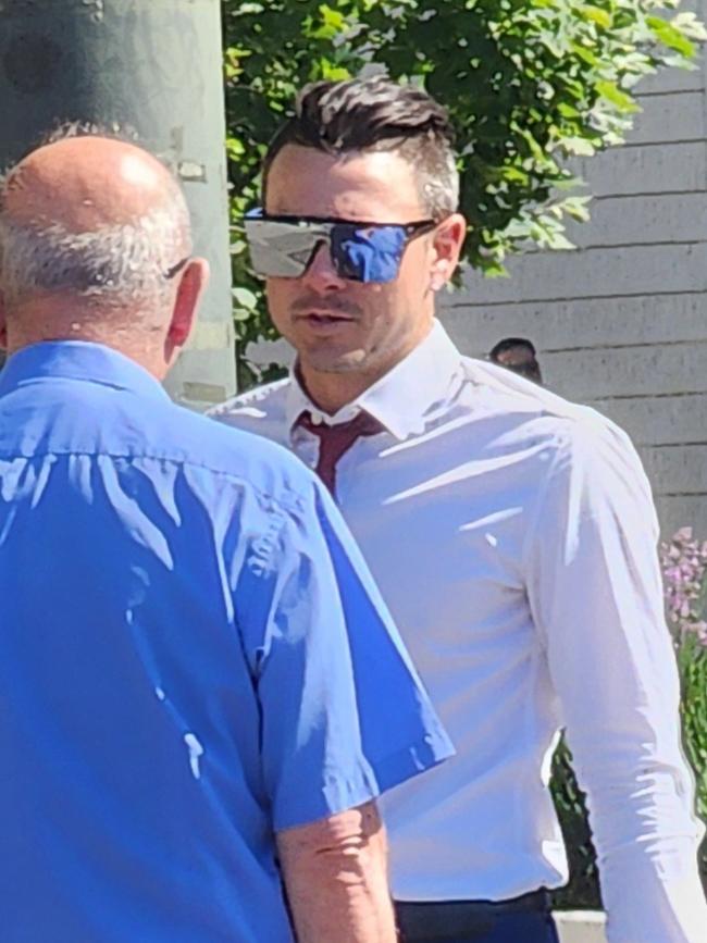 Janyckyj, now 35, outside court on Wednesday, where he was sentenced for his dodgy building works and ordered to pay more than $34,000 in compensation.