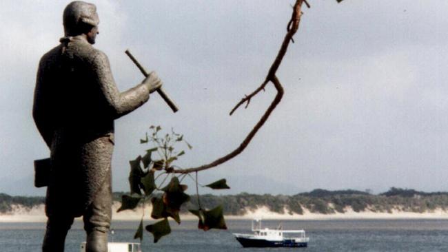 Cook’s statue overlooks the Endeavour River in Cooktown.