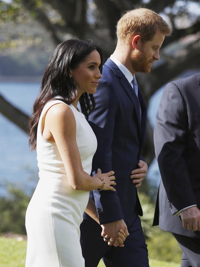 The happy couple attend a reception at Admiralty House. Picture: AP