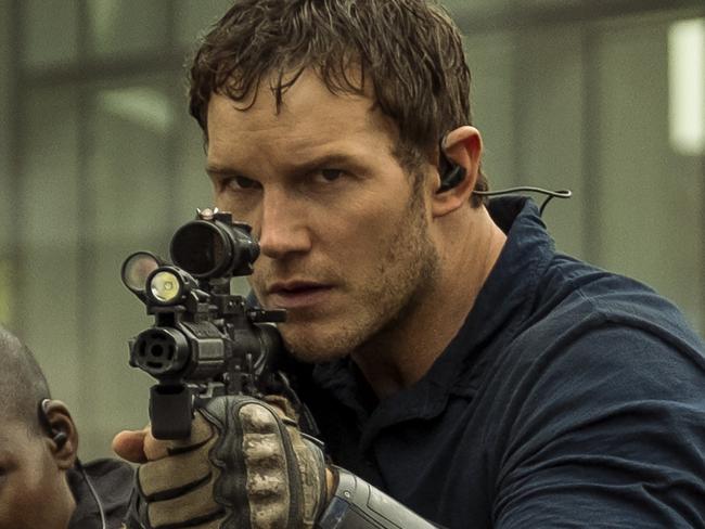 CHRIS PRATT, EDWIN HODGE, and SAM RICHARDSON stars in THE TOMORROW WAR