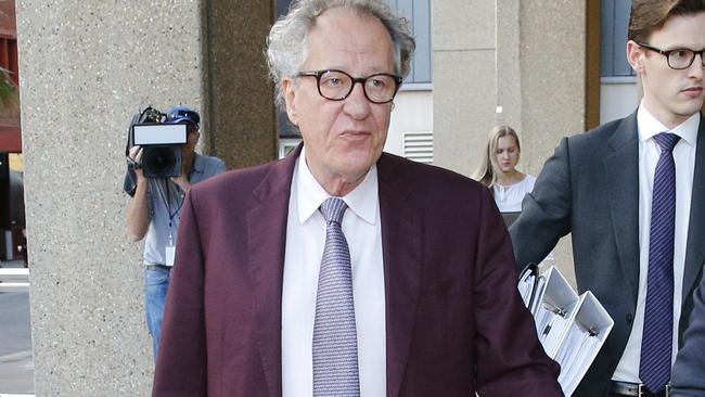 Actor Geoffrey Rush, who is suing The Daily Telegraph for defamation after it reported his co-star in a Sydney Theatre Company production of King Lear lodged a complaint with the STC over Mr Rush’s “inappropriate behaviour”. Picture: Richard Dobson