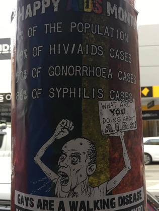 One of the offensive posters on Chapel St.