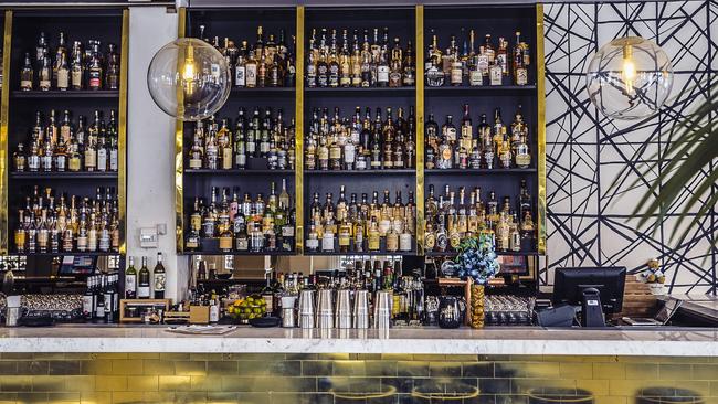 The bar at the Kilburn in Hawthorn.