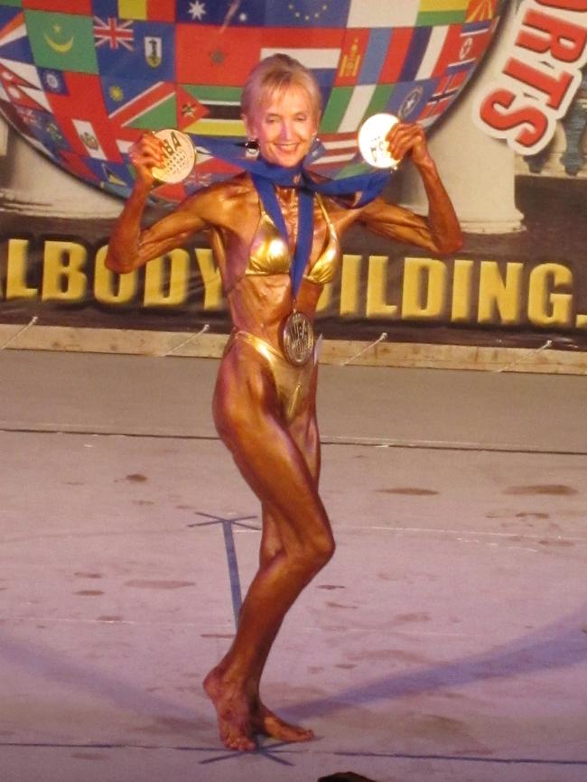 Janice in 2013 when competing in one of her favourite competitions in Greece, when she was 70.