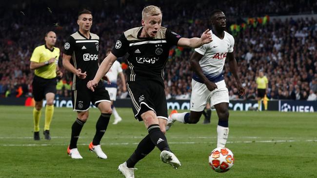 Ajax are in the box seat to make the Champions League final. Picture: AFP