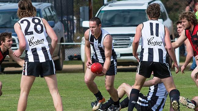 Robert Shirley in action for Cummins Ramblers who finished the Great Flinders Football League minor round with the double chance. Picture: Tam Phillis