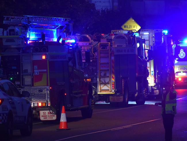 QFES night generic. QFES lights. Police lights. Police emergency. QFES generic. Picture: Matthew Forrest