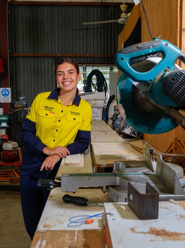 Samarra Porter was inspired by her father to embark on a career in carpentry and construction.