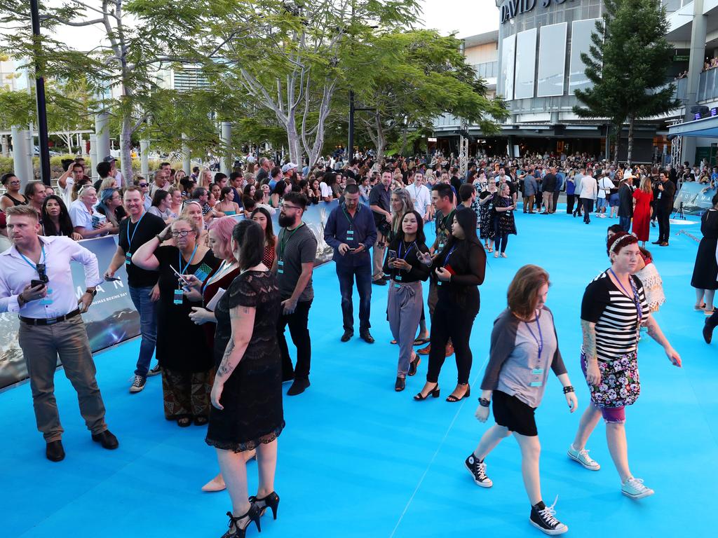 Jason Momoa at the Australian premiere of Aquaman. Picture: Nigel Hallett