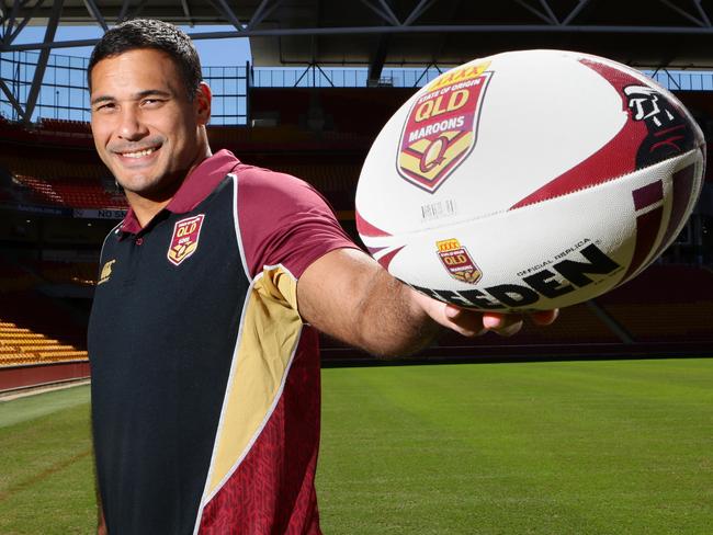 EMBARGOED until 6pm Tuesday. Justin Hodges is the new under-20s Queensland coach. Pic Darren England.