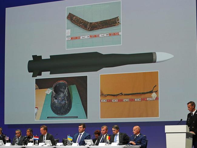 Wilbert Paulissen of the Joint Investigation Team speaks on the preliminary results of the MH17 investigation. Picture: (AP Photo/Peter Dejong