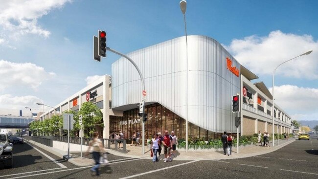 An artist's impression of what Westfield Penrith could look like on the corner of Riley and Jane Streets if a proposal to build an entertainment centre is approved. Picture: Scentre Group