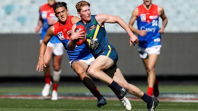 Matthew Rowell in action for the AFL Academy against Casey.