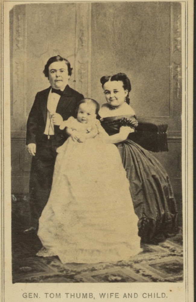 ‘General Tom Thumb, Wife and Child’, c. 1860s. Picture: The New York Public Library Digital Collections