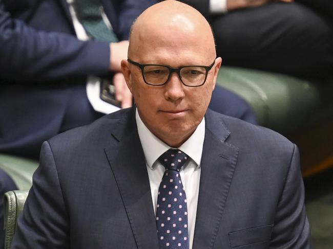 CANBERRA, AUSTRALIA, NewsWire Photos. AUGUST 7, 2023: Leader of the Opposition Peter Dutton during Question Time at Parliament House in Canberra. Picture: NCA NewsWire / Martin Ollman