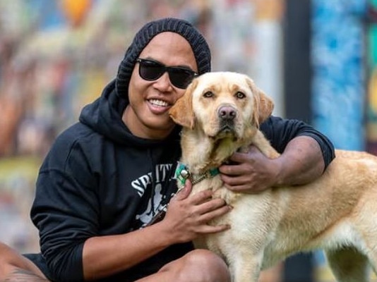 He has had his guide dog and 