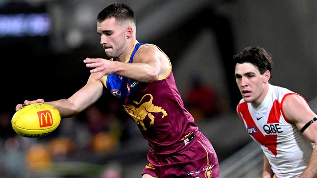 Darcy Wilmot had 19 touches in the Lions’ win over Sydney on Friday night, earning him the Round 14 AFL Rising Star nomination. Picture: Getty Images