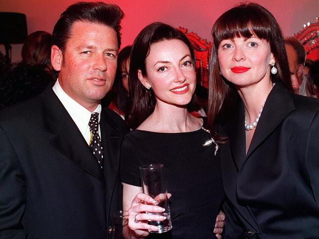 Gary Baker, designer Leona Edmiston and Karin Upton Baker in 1995.