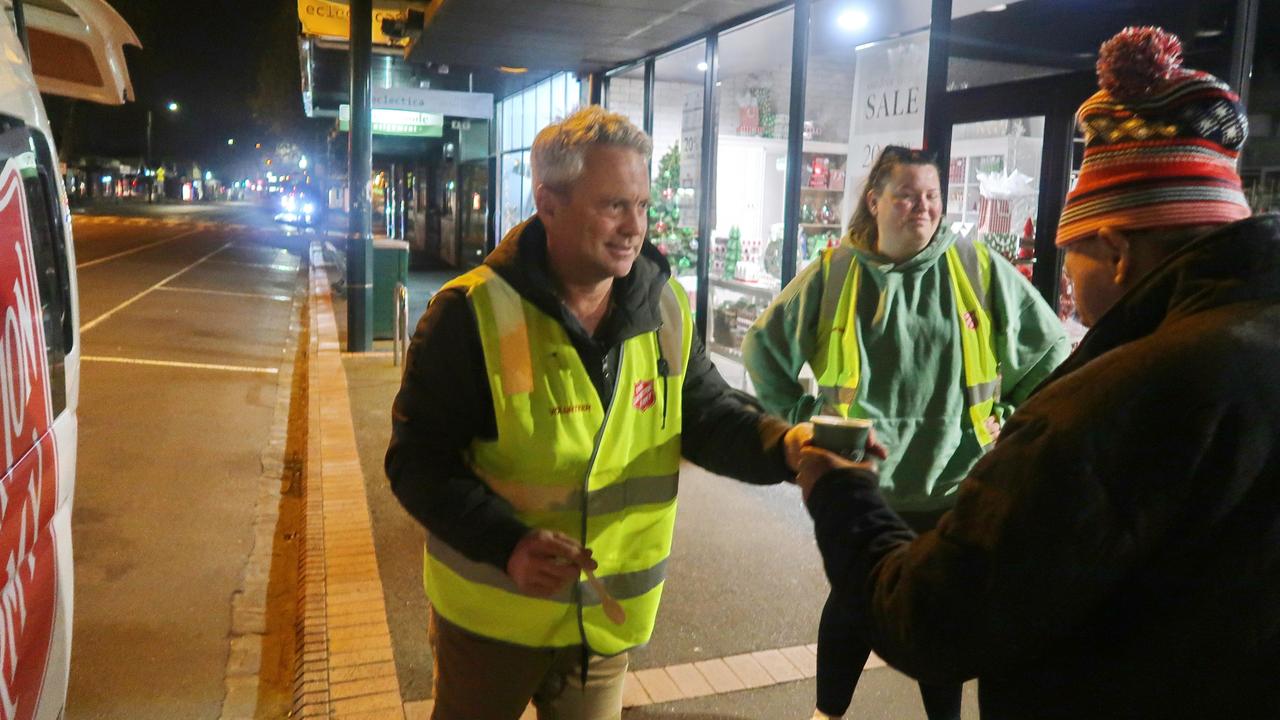 Former Sunrise presenter Nathan Templeton was volunteering with the Geelong Salvos. Picture: Bradley Ogle.