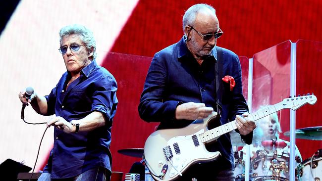 Roger Daltrey, left, and Pete Townshend of The Who perform in the US in 2016. Picture: Frazer Harrison/Getty