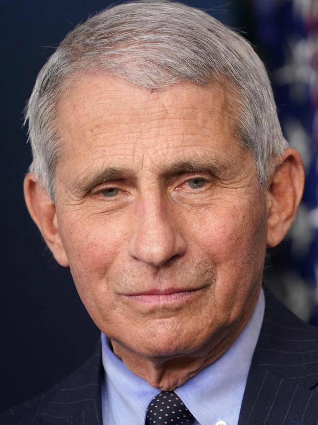 Director of the US National Institute of Allergy and Infectious Diseases and White House adviser Anthony Fauci last January. Picture: AFP