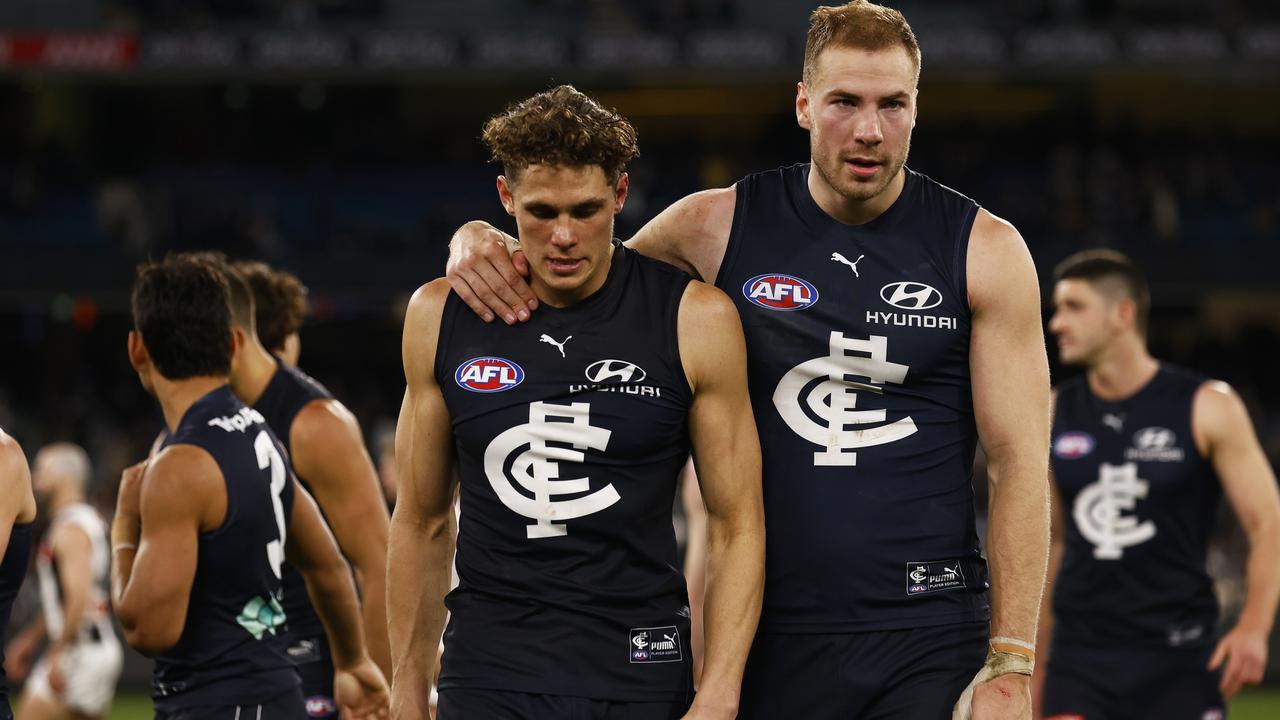 AFL: Patrick Cripps buoyed by key forwards' form, Sam Walsh takes it steady | The Australian