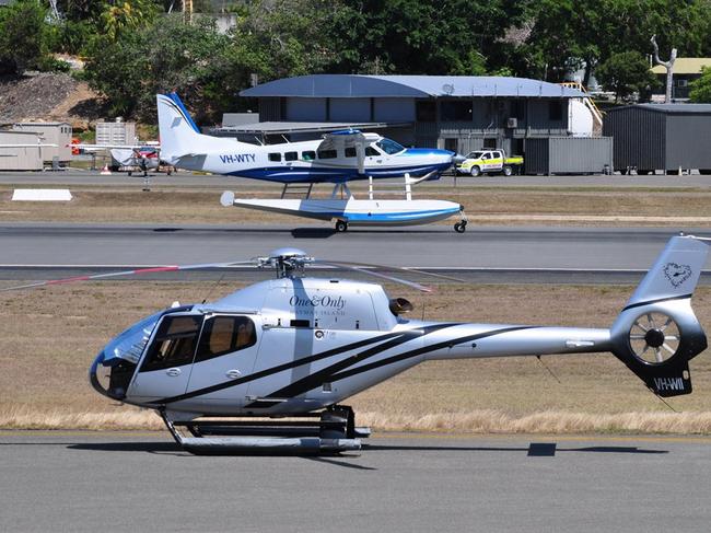 File photo of the Whitsunday Air Services helicopter which crashed near Hardy's Reef on March 21.