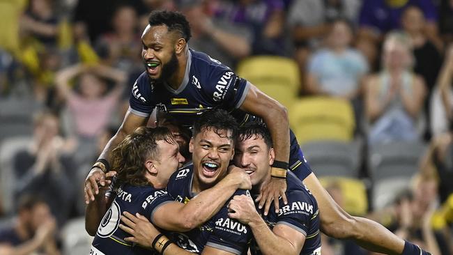 The Cowboys scored their sixth straight win after belting the Storm. Picture: Ian Hitchcock/Getty Images