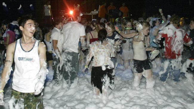 A Schoolies foam party