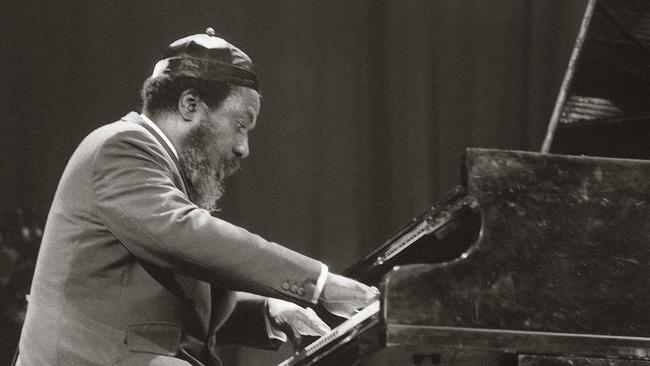 US jazz pianist Thelonious Monk performs during a concert at the Salle Pleyel in Paris in 1969. Picture: AFP