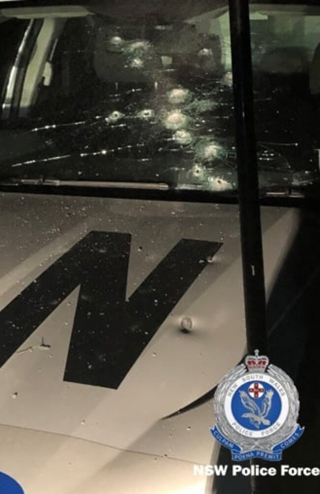 Police allege Anthony Keith Gifford peppered police cars with bullets.