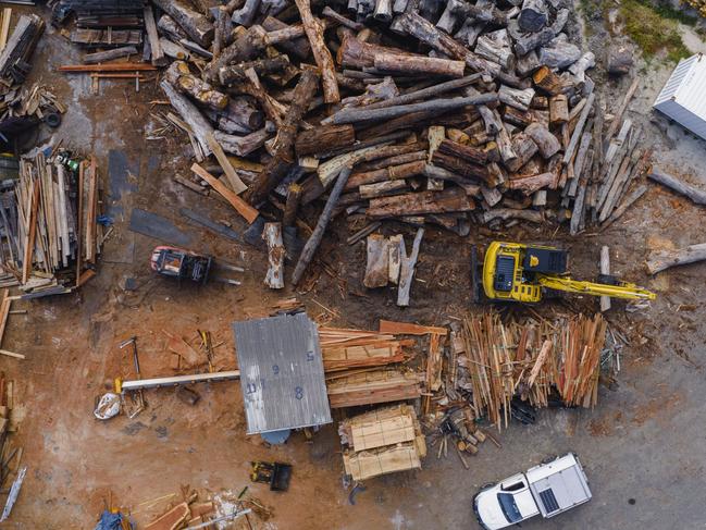 The Beaches Timber timber mill at Ingleside in August 2023. Picture: Beaches Timber