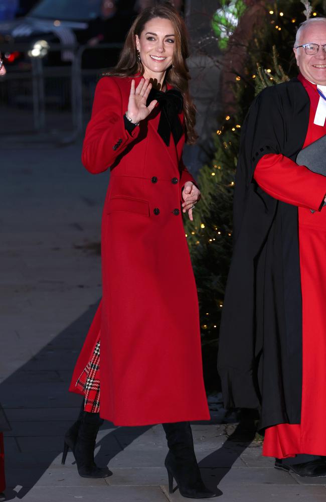 The Princess of Wales attends the Together At Christmas Carol Service at Westminster Abbey on December 6 in London, England. Picture: Chris Jackson/Getty Images