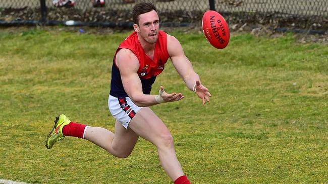 Mt Eliza excitement machine Justin Van Unen will be a key figure in Sunday’s grand final against Frankston YCW. Picture: Derrick den Hollander