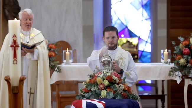 At the State Funeral Service for Mike Ahern AO, at Our Lady of the Rosary Catholic Church, Caloundra, on Friday 25th August 2023 - Photo Steve Pohlner