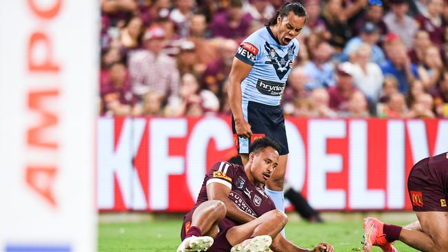 Blues five-eighth Jarome Luai has fired up Queensland with this photo.