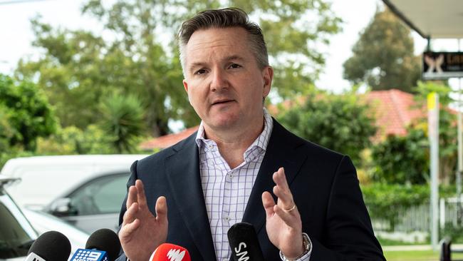 NSW opposition health spokesman Chris Bowen outside is Fairfield West office today. Picture: Monique Harmer