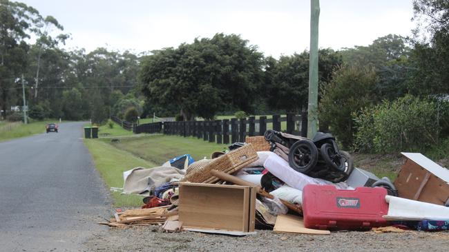 Storm damaged items out for collection by Coffs Harbour City Council. Photo: Tim Jarrett