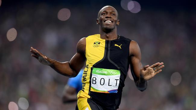 Usain Bolt of Jamaica wins the Men's 100m Final.