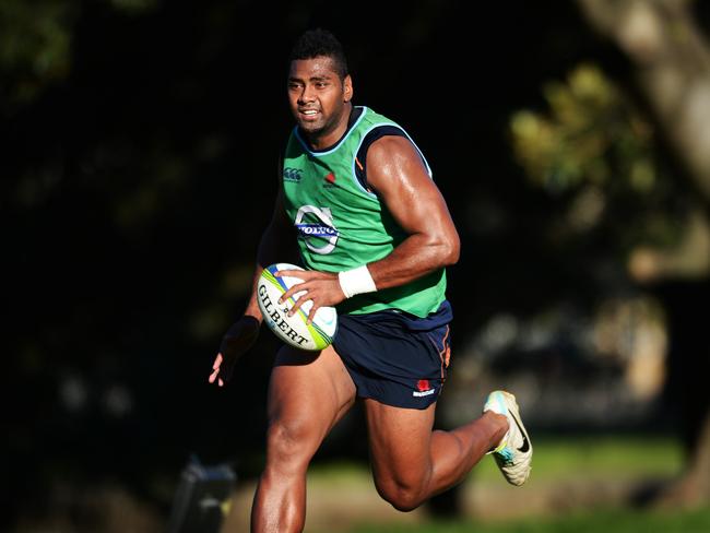 Taqele Naiyaravaro’s form at training drew words of praise from fellow league convert Israel Folau.