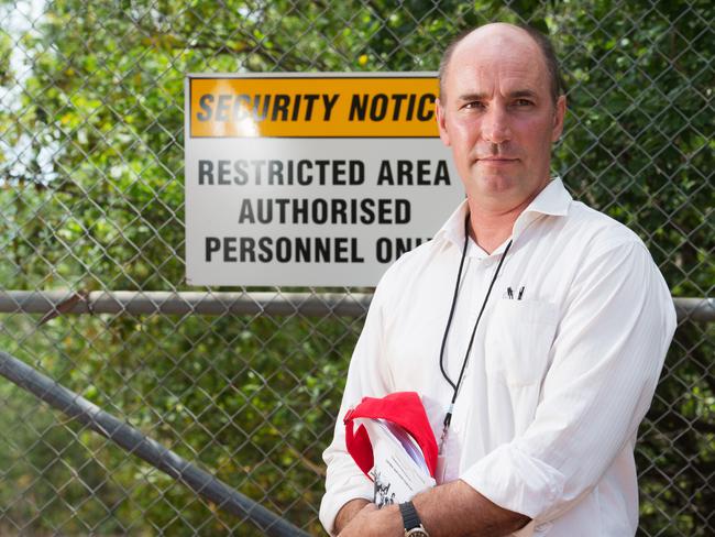 NT Heritage branch director Michael Wells outside of the old Channel Island Leprosarium site. Picture: Helen Orr