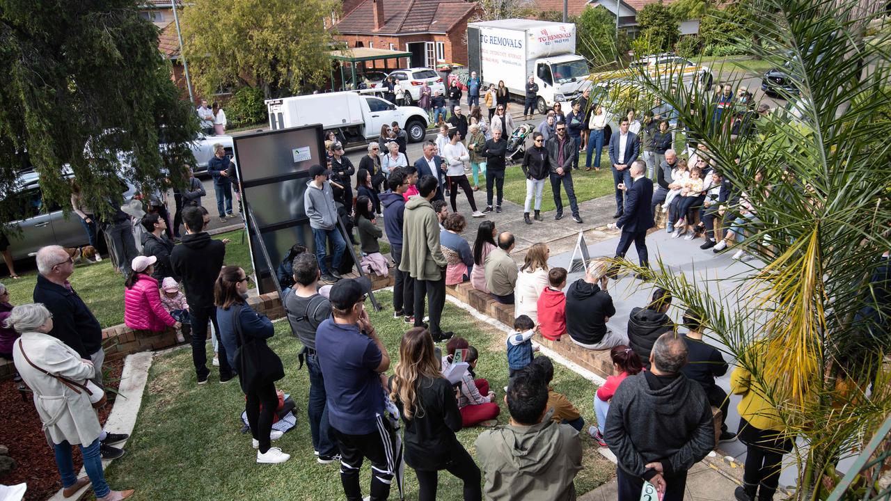 Hopeful buyers in the southern Sydney suburb of Oatley. Picture: Julian Andrews