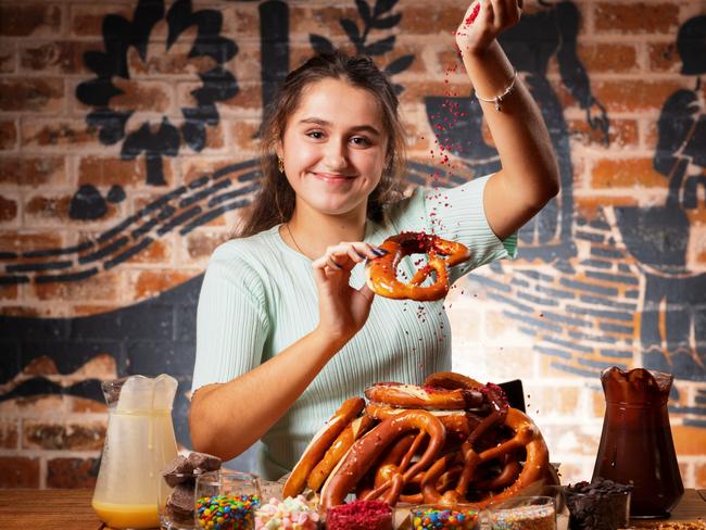 Ava Leonello at The Haus for pretzel making Picture: Matt Turner