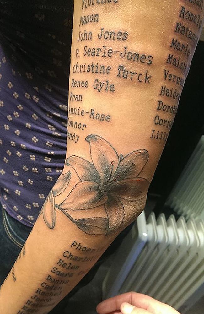 Jess Griffiths, 24, has gathered donations from people in return for having their name - or a name of their choosing - tattooed onto her left arm.