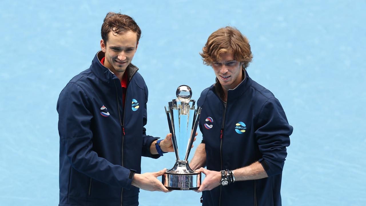Daniil Medvedev and Andrey Rublev steered Russia to this year’s ATP Cup title. Picture: Getty Images
