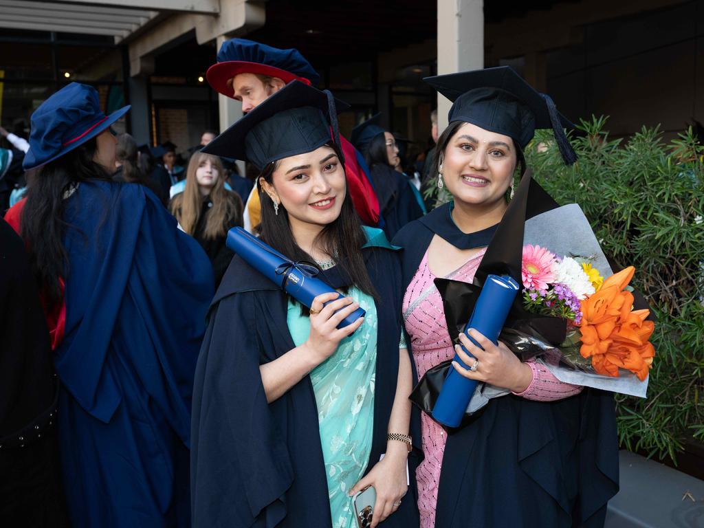 Iaxmi Gajurel and Pokharel Hakini. Picture: Brad Fleet