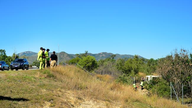 Emergency Services respond to a single vehicle accident at the William Condon Bridge on the Ring Road, Bohle Plains. Picture: Alix Sweeney