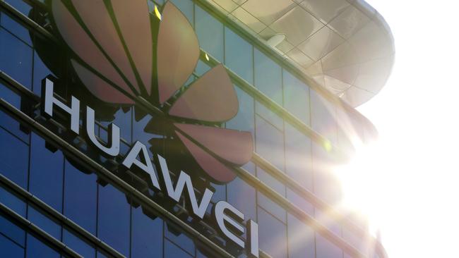 The logo of Huawei stands on its office building at the research and development centre in Dongguan in south China's Guangdong province. Australia and New Zealand have barred Huawei as a supplier for fifth-generation networks, joining the US and Taiwan. Picture: AP